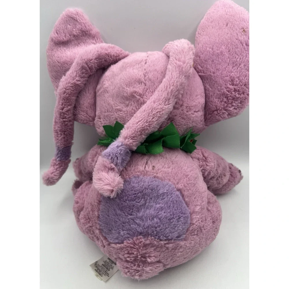Disney Angel Stitch Plush Pink Stuffed Animal Flower Lei Lilo & Stitch Toy